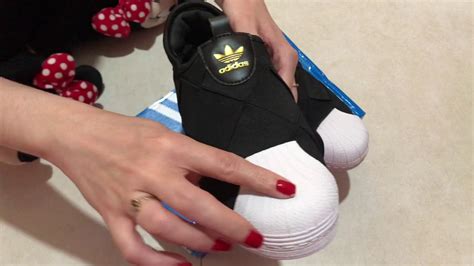 adidas superstar slip on unboxing